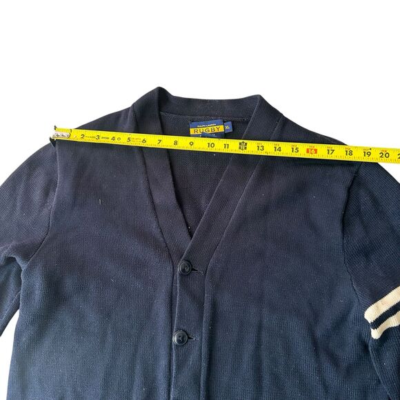 Polo Ralph Lauren Rugby Sweater Mens XLarge Elbow Patches Varsity - Picture 6 of 8